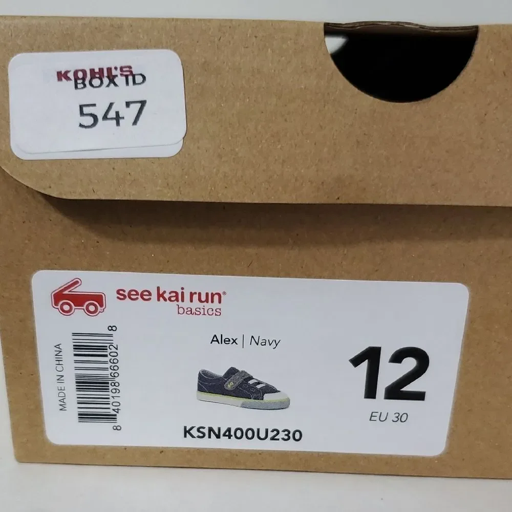 See Kai Run Boys Alex Navy Kids Sneakers Size 12 NIB